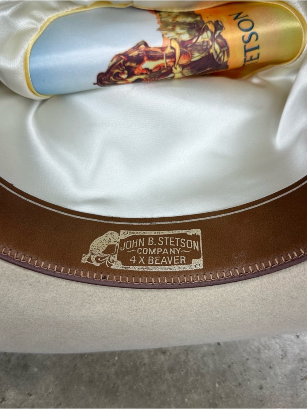 Vintage Stetson Rancher Silverbelly 4 X Beaver Cowboy Hat - Picture 9 of 11